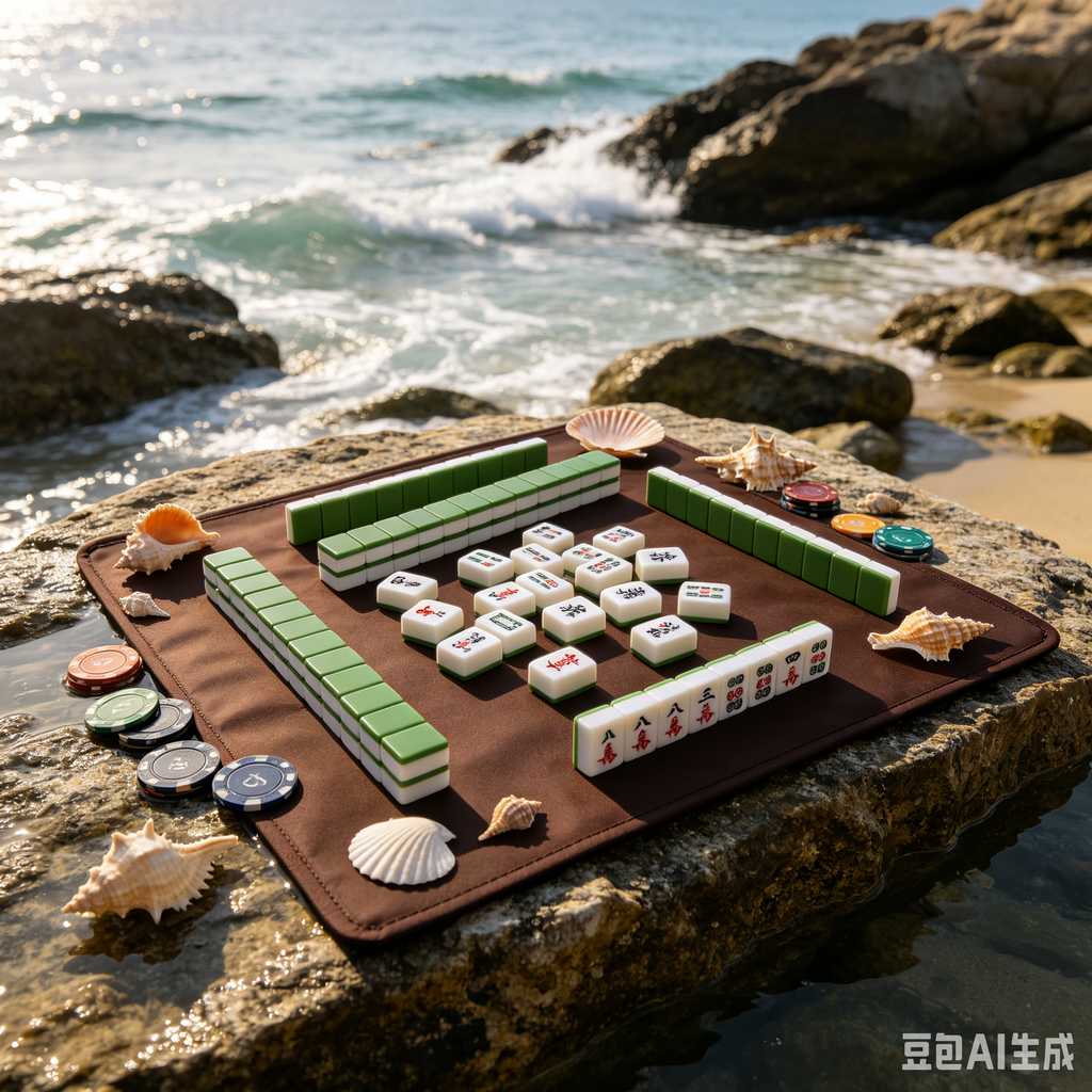 flat print mahjong set